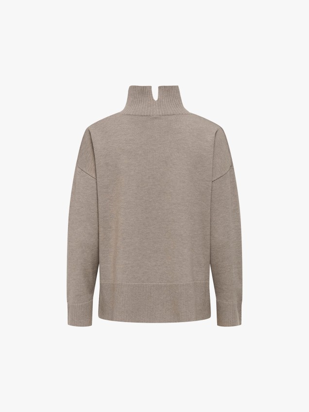 Camisola de Malha com Gola Alta