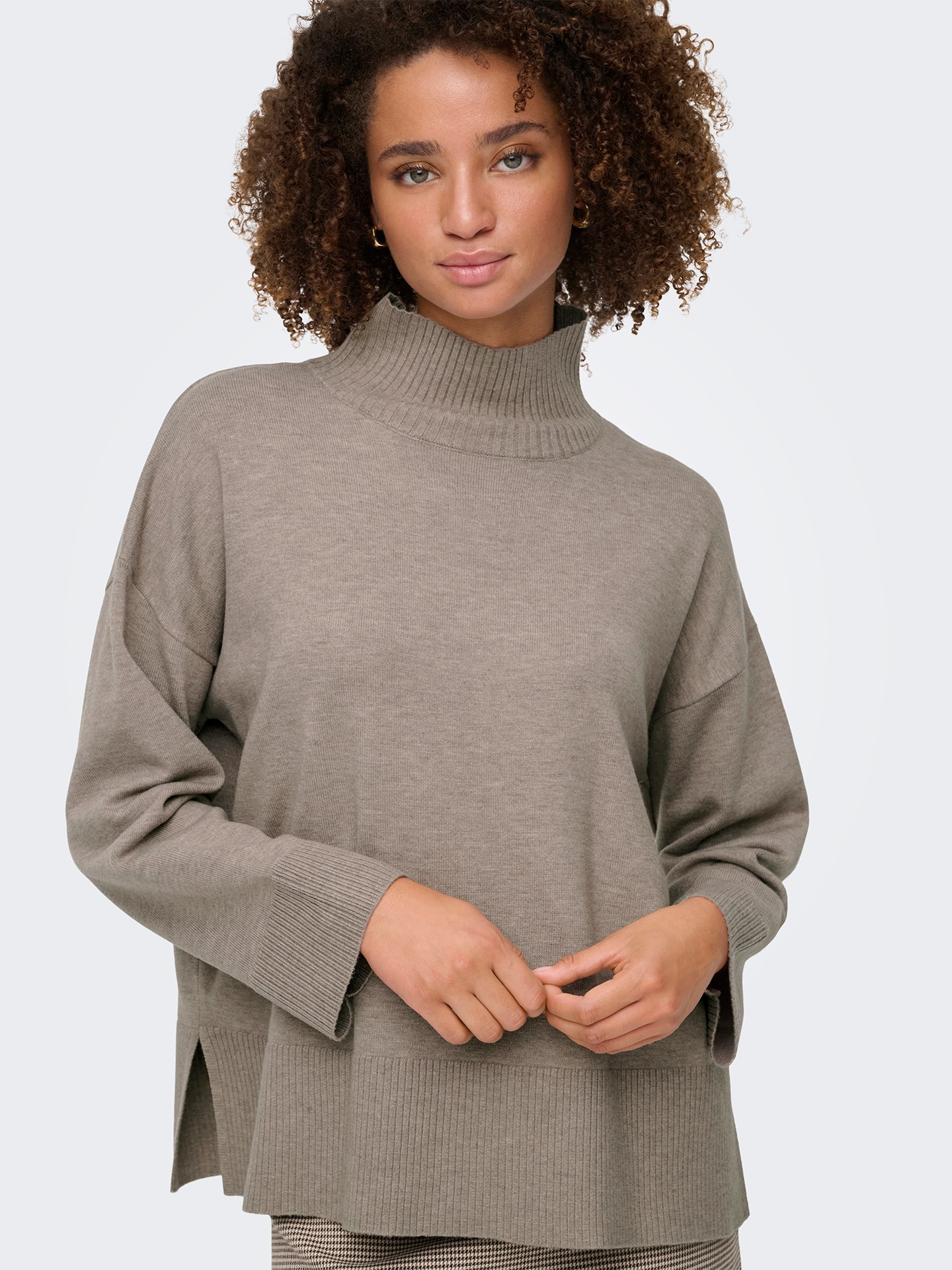 Camisola de Malha com Gola Alta