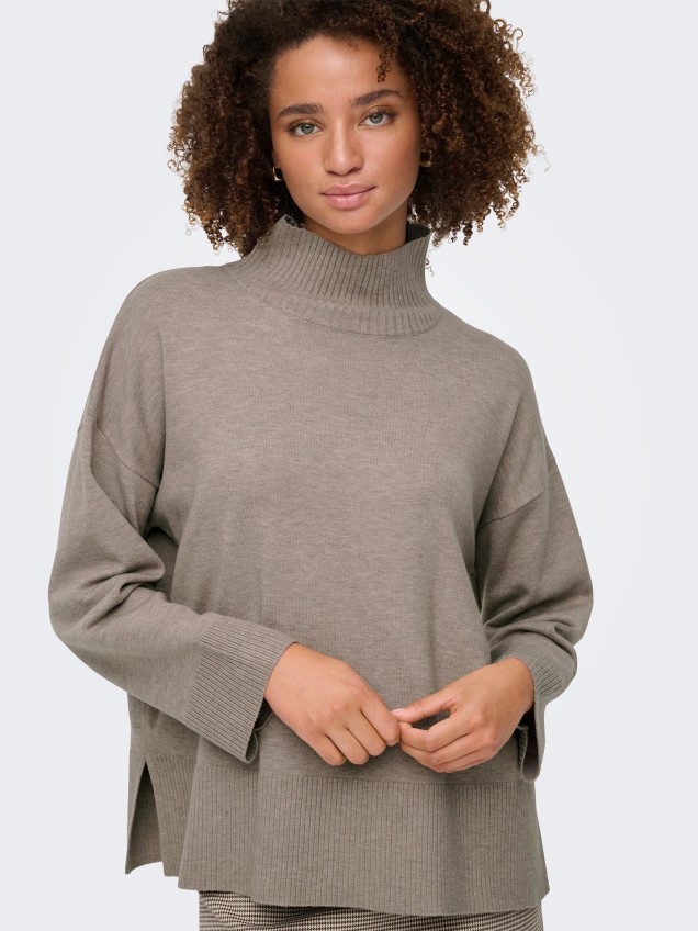 Camisola de Malha com Gola Alta