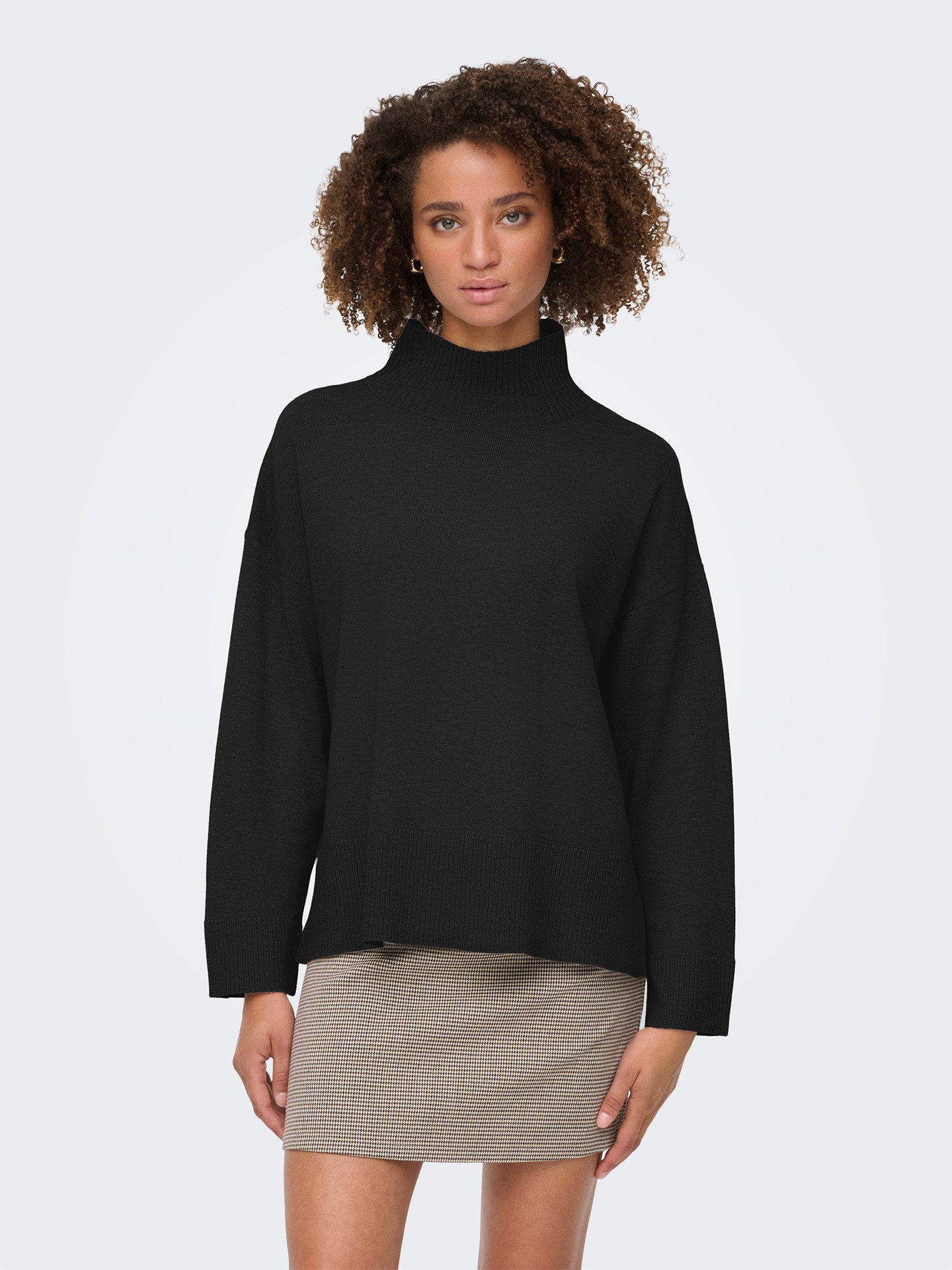 Camisola de Malha com Gola Alta