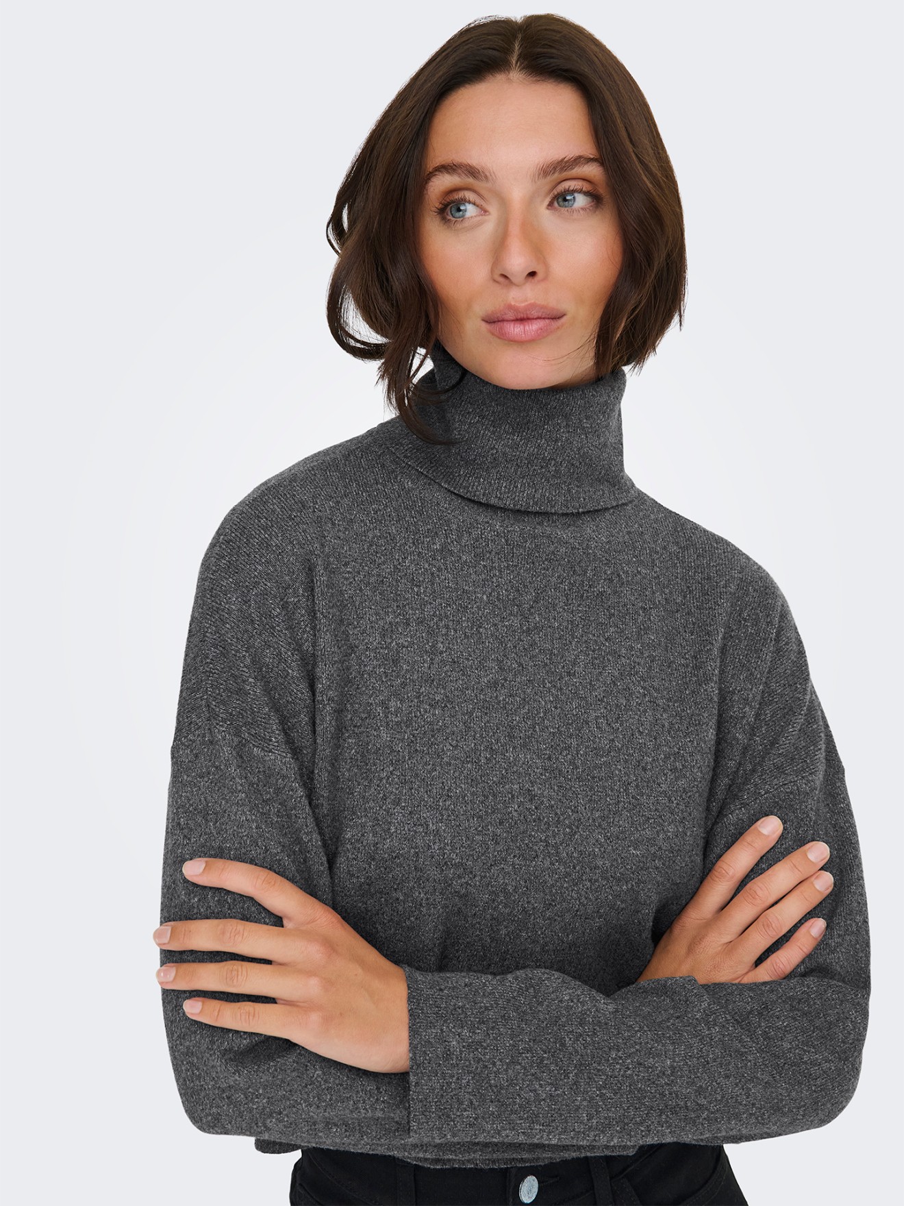 Camisola de Malha com Gola Alta