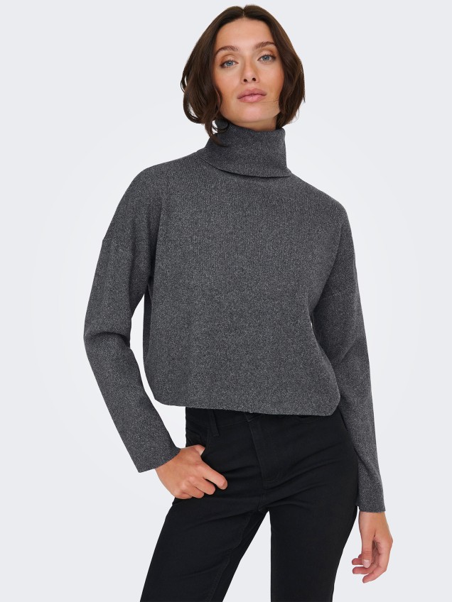 Camisola de Malha com Gola Alta