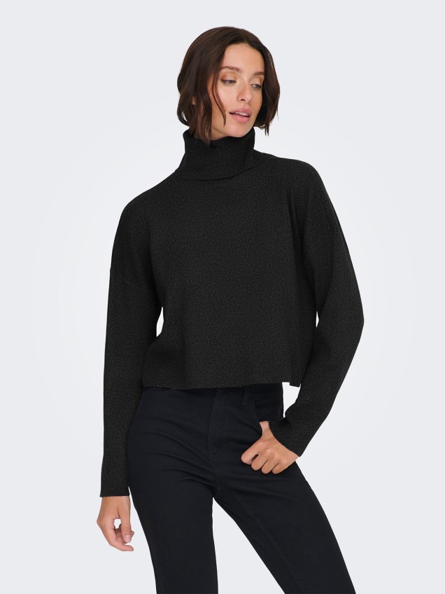 Camisola de Malha com Gola Alta