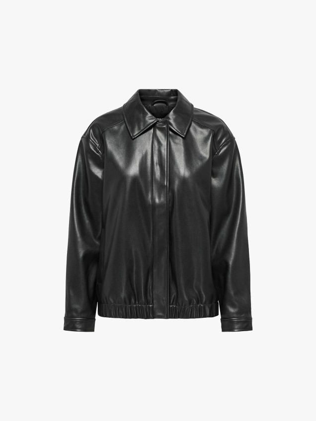 Casaco Bomber em Pele Sintética