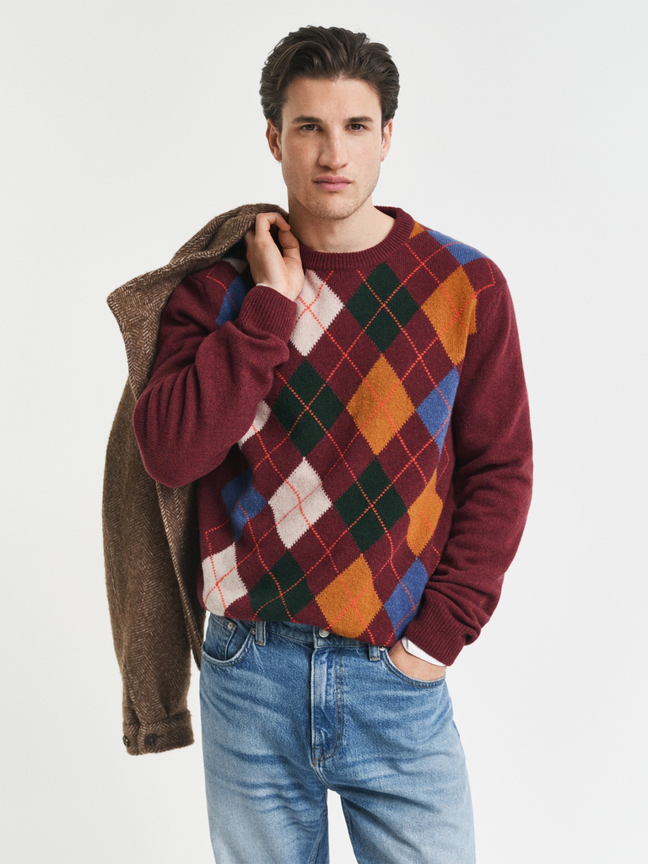 Camisola de Malha com Padro Losango