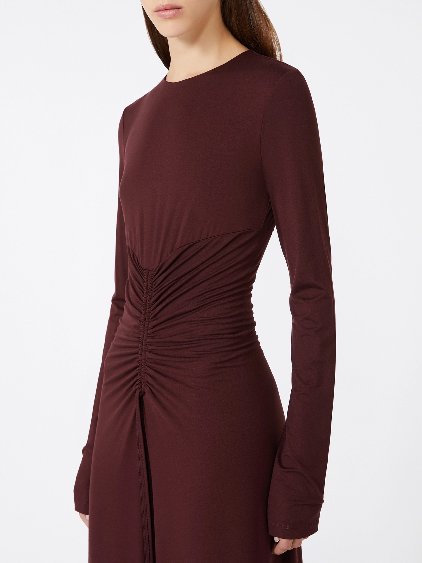 Vestido com Detalhe Franzido Doppia