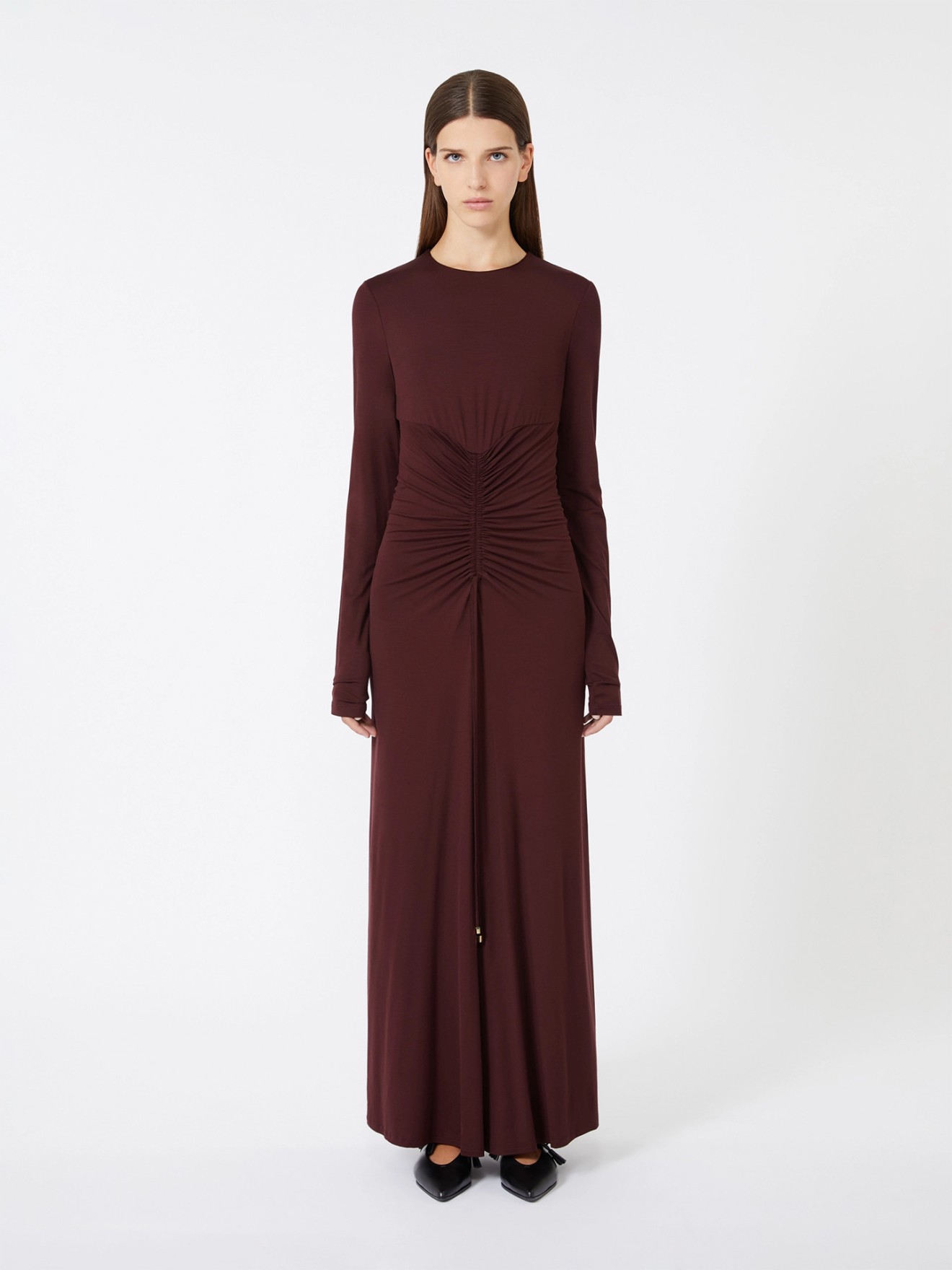 Vestido com Detalhe Franzido Doppia