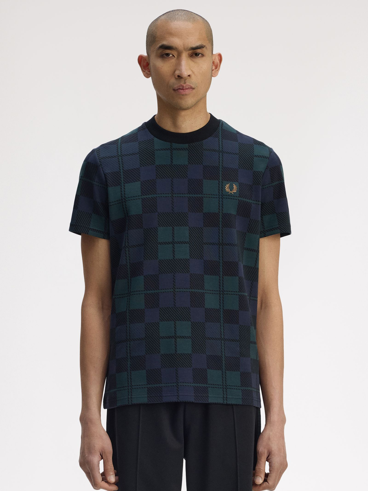 T-shirt com Padrão Tartan M1757