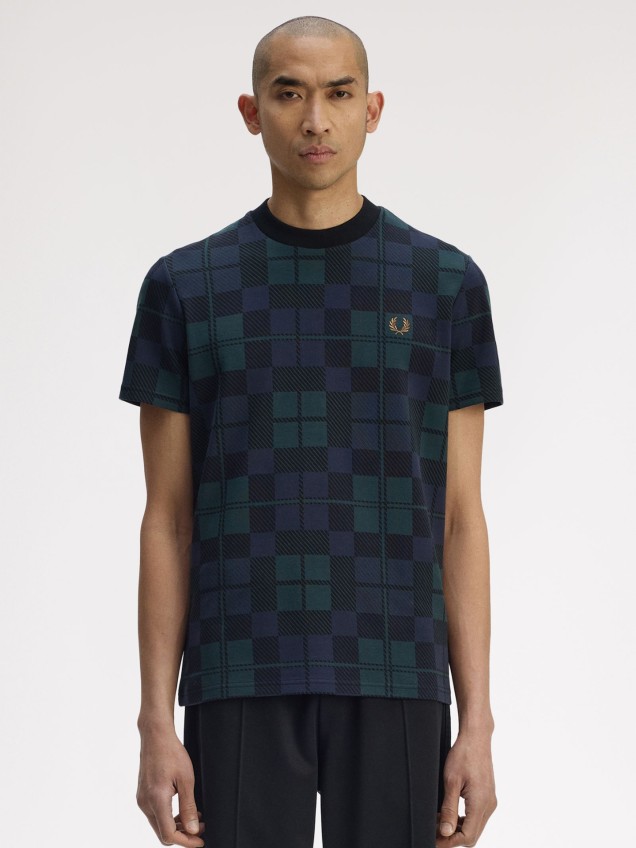 T-shirt com Padro Tartan M1757
