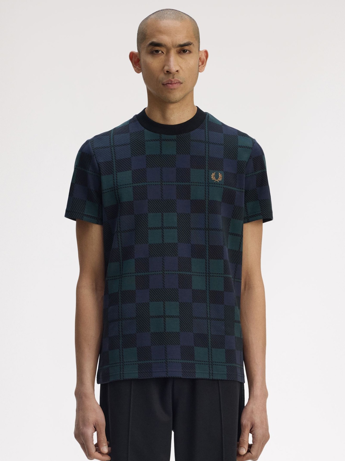 T-shirt com Padrão Tartan M1757