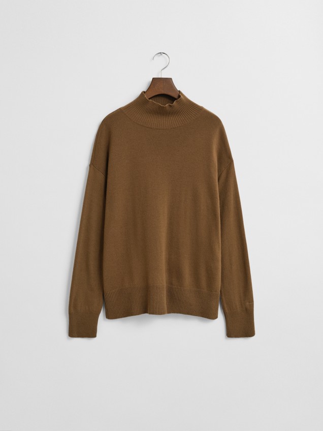 Camisola de Malha com Gola Alta