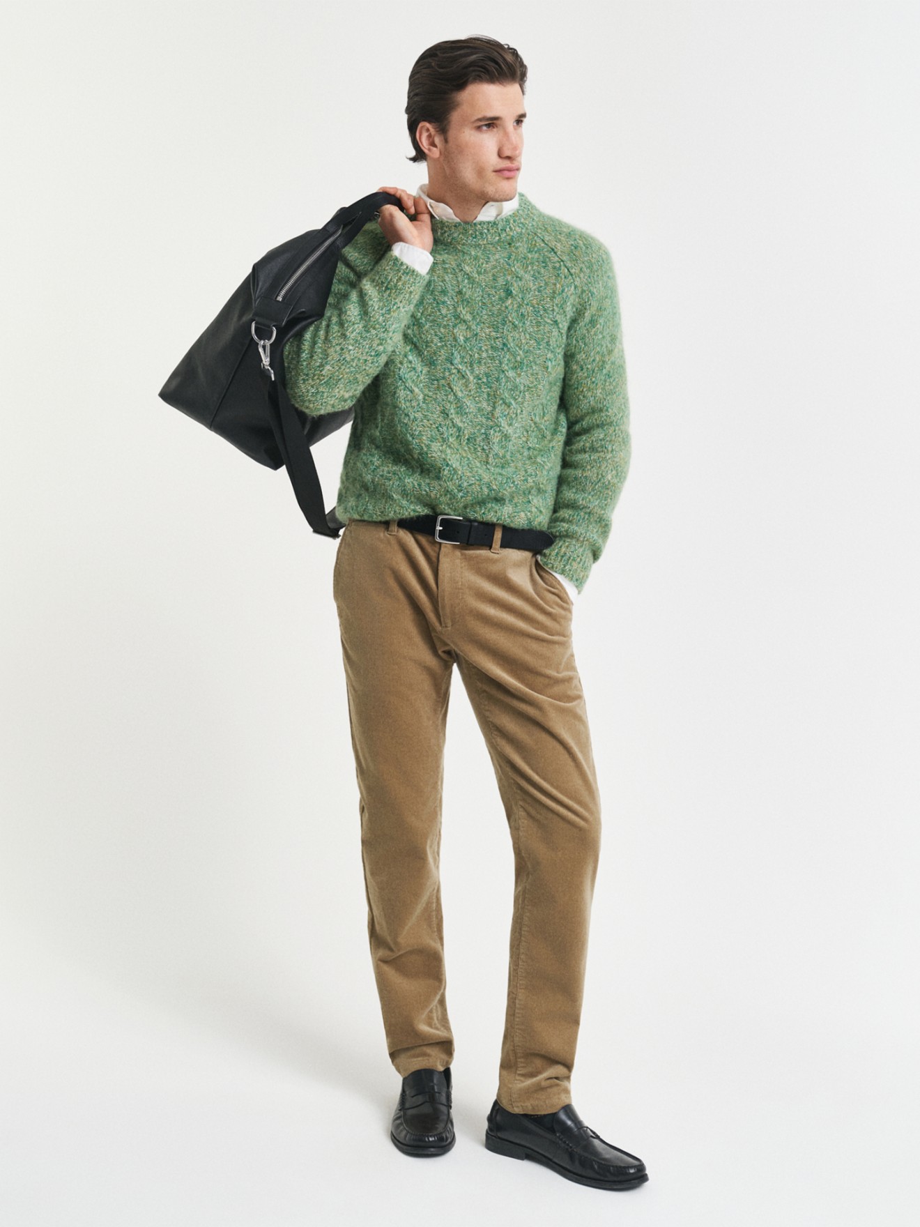 Calças de Bombazina Slim Fit