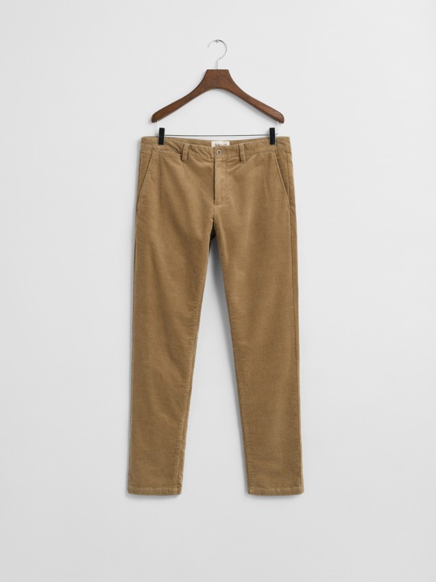 Calças de Bombazina Slim Fit