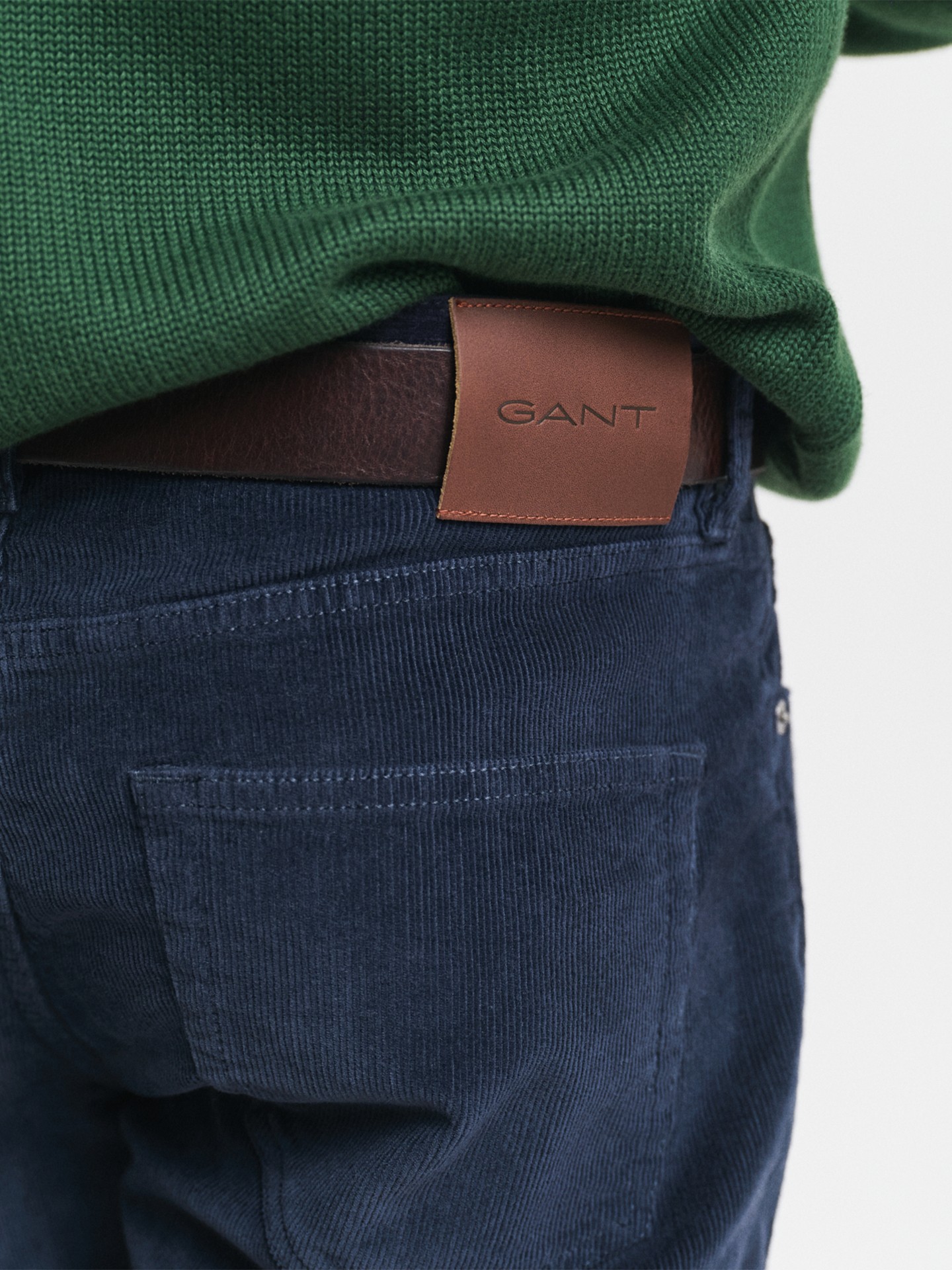 Calças de Ganga em Bombazine Slim Fit