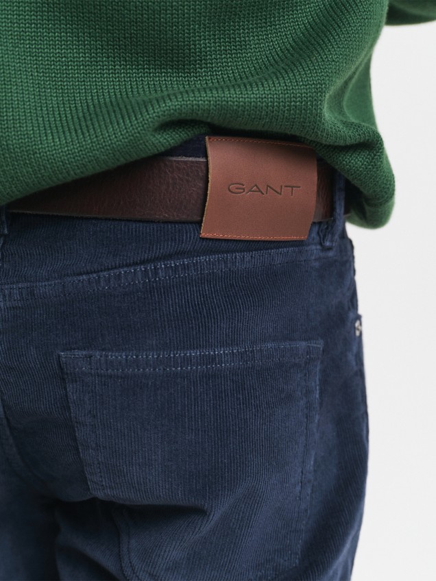 Calças de Ganga em Bombazine Slim Fit