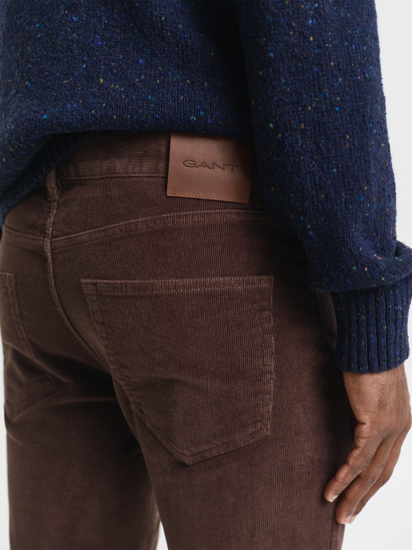 Calças de Ganga em Bombazine Slim Fit