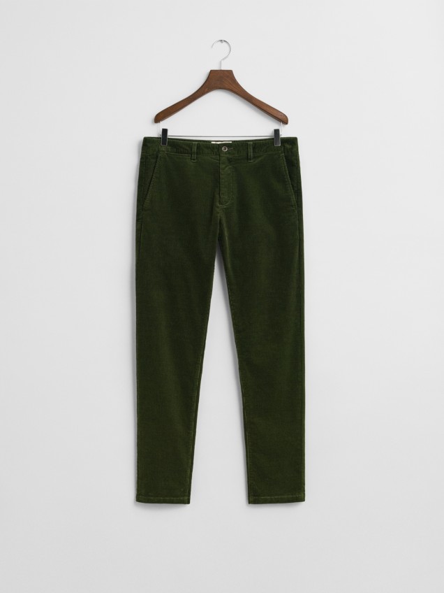 Calças de Bombazina Slim Fit