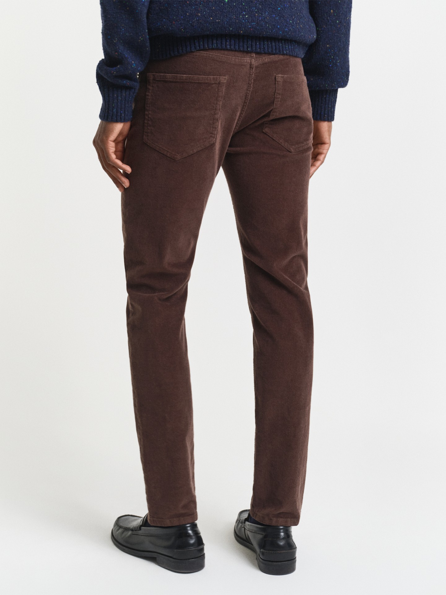 Calças de Ganga em Bombazine Slim Fit