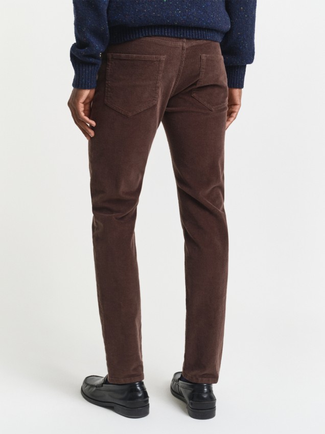 Calças de Ganga em Bombazine Slim Fit