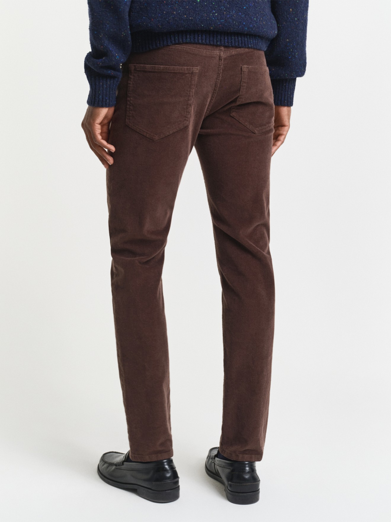 Calças de Ganga em Bombazine Slim Fit