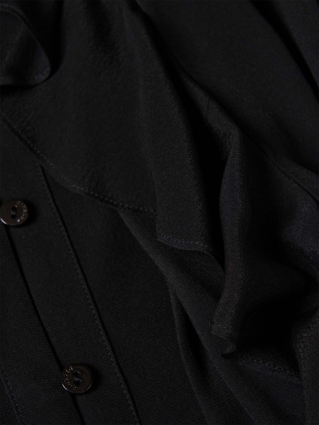 Blusa Fluida com Folhos