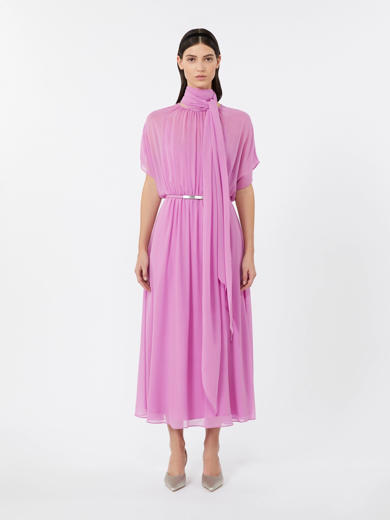 Vestido de Cerimónia de Seda Pineta