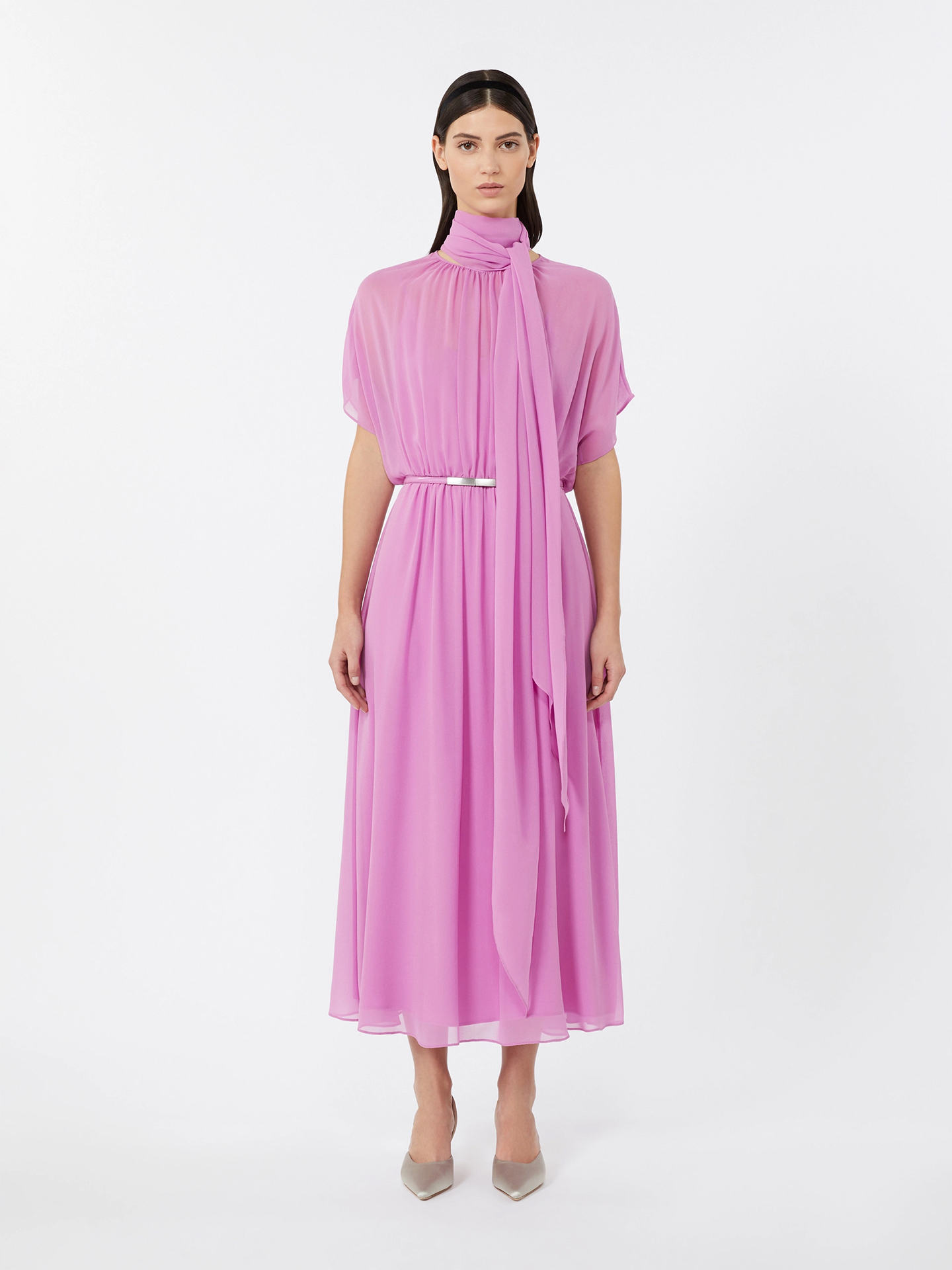 Vestido de Cerimónia de Seda Pineta