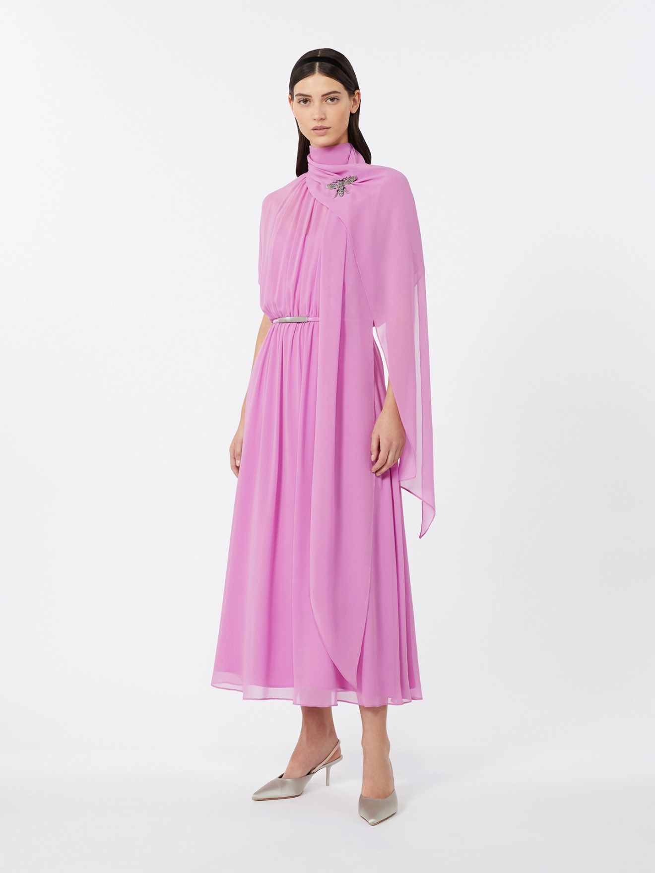 Vestido de Cerimónia de Seda Pineta