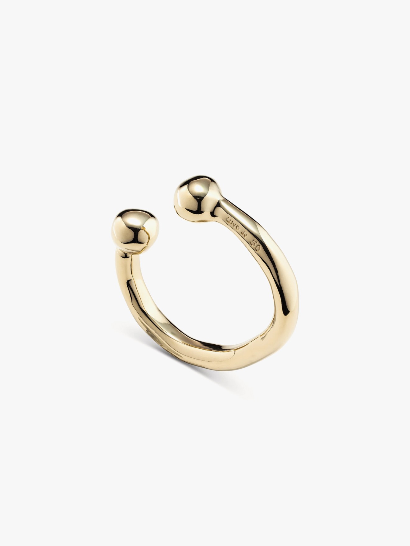 Bracelete Aberto com Esferas Duplas