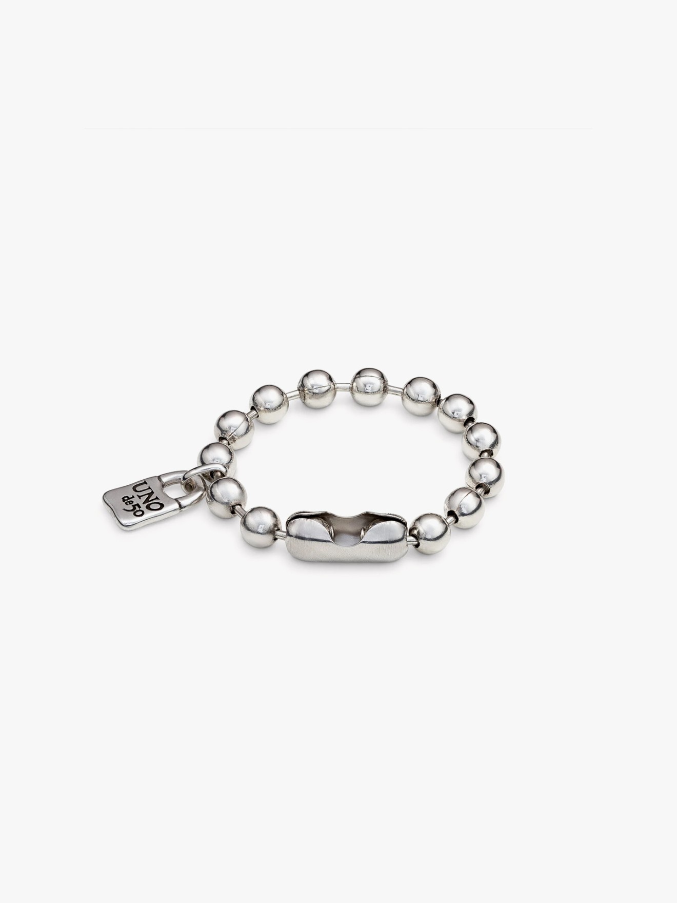 Pulseira de Contas com Pendente de Cadeado