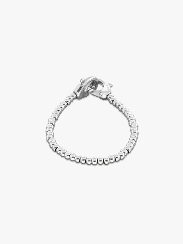 Pulseira de Contas com Fecho Mosquetão Duplo