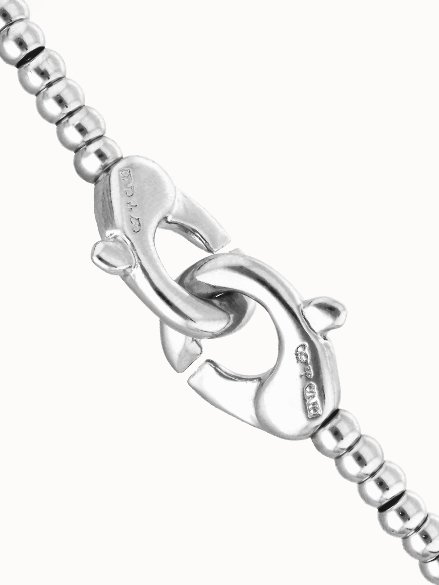 Pulseira de Contas com Fecho Mosquetão Duplo