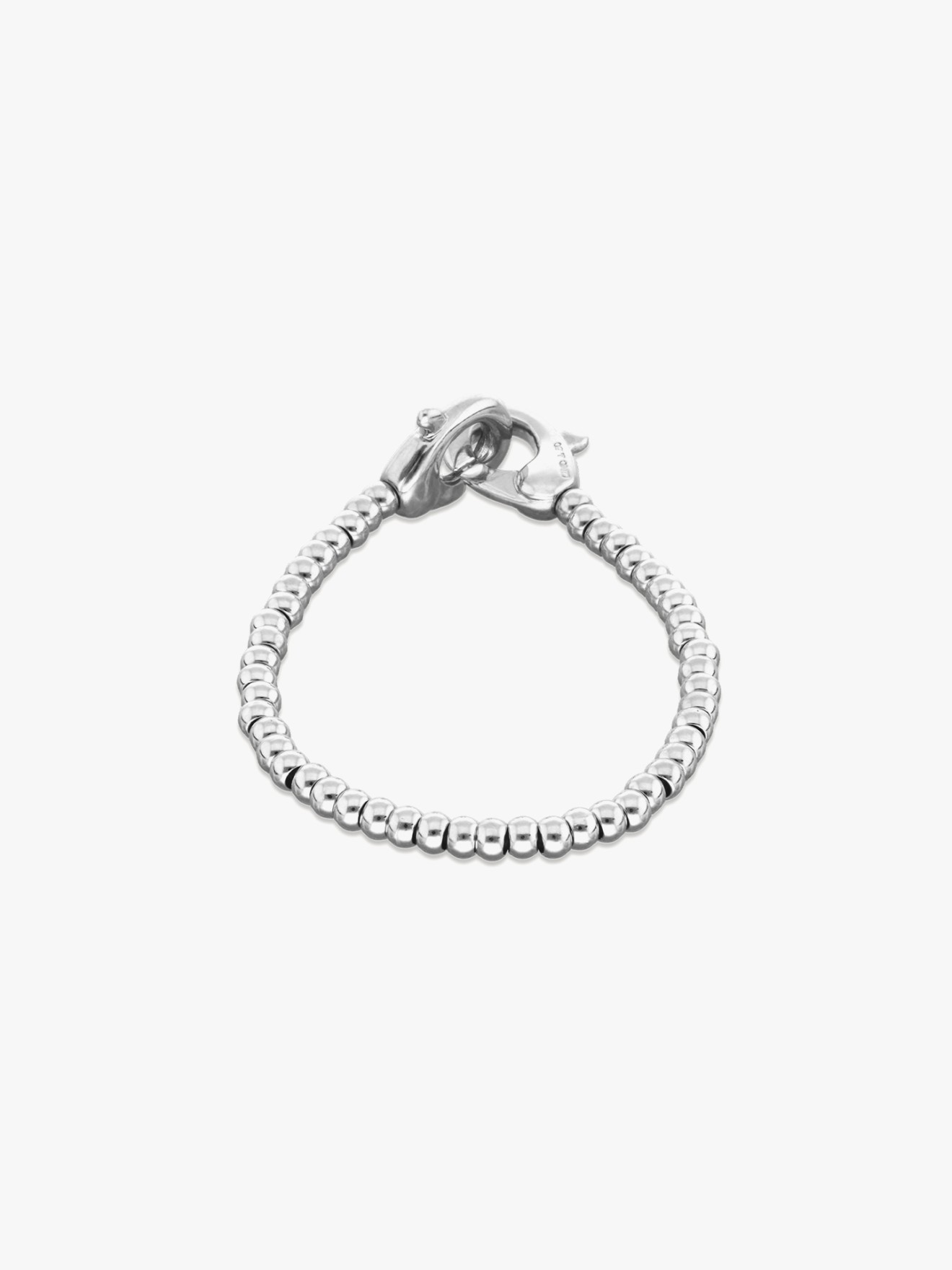 Pulseira de Contas com Fecho Mosquetão Duplo