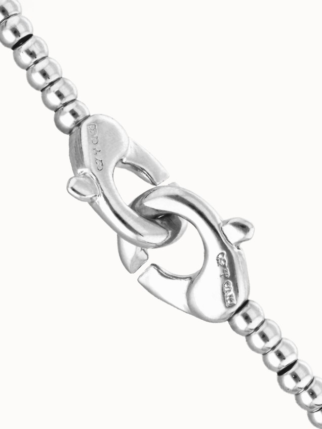 Pulseira de Contas com Fecho Mosquetão Duplo