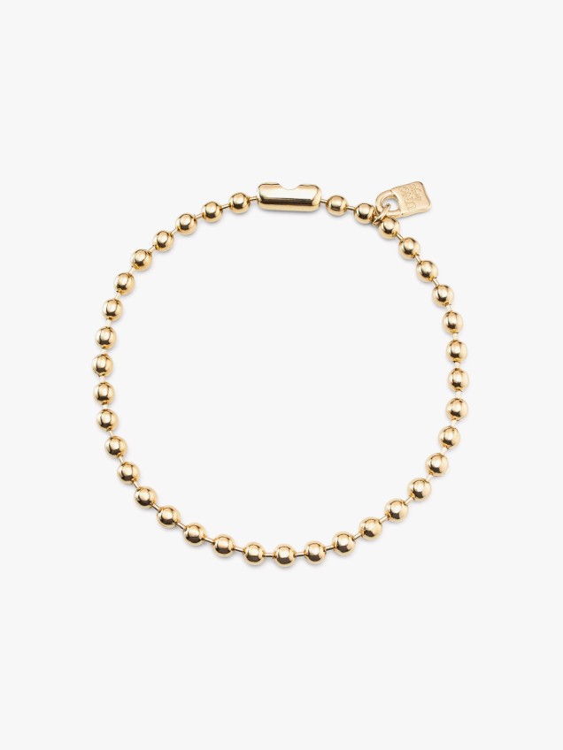 Colar Curto com Contas e Pendente Cadeado