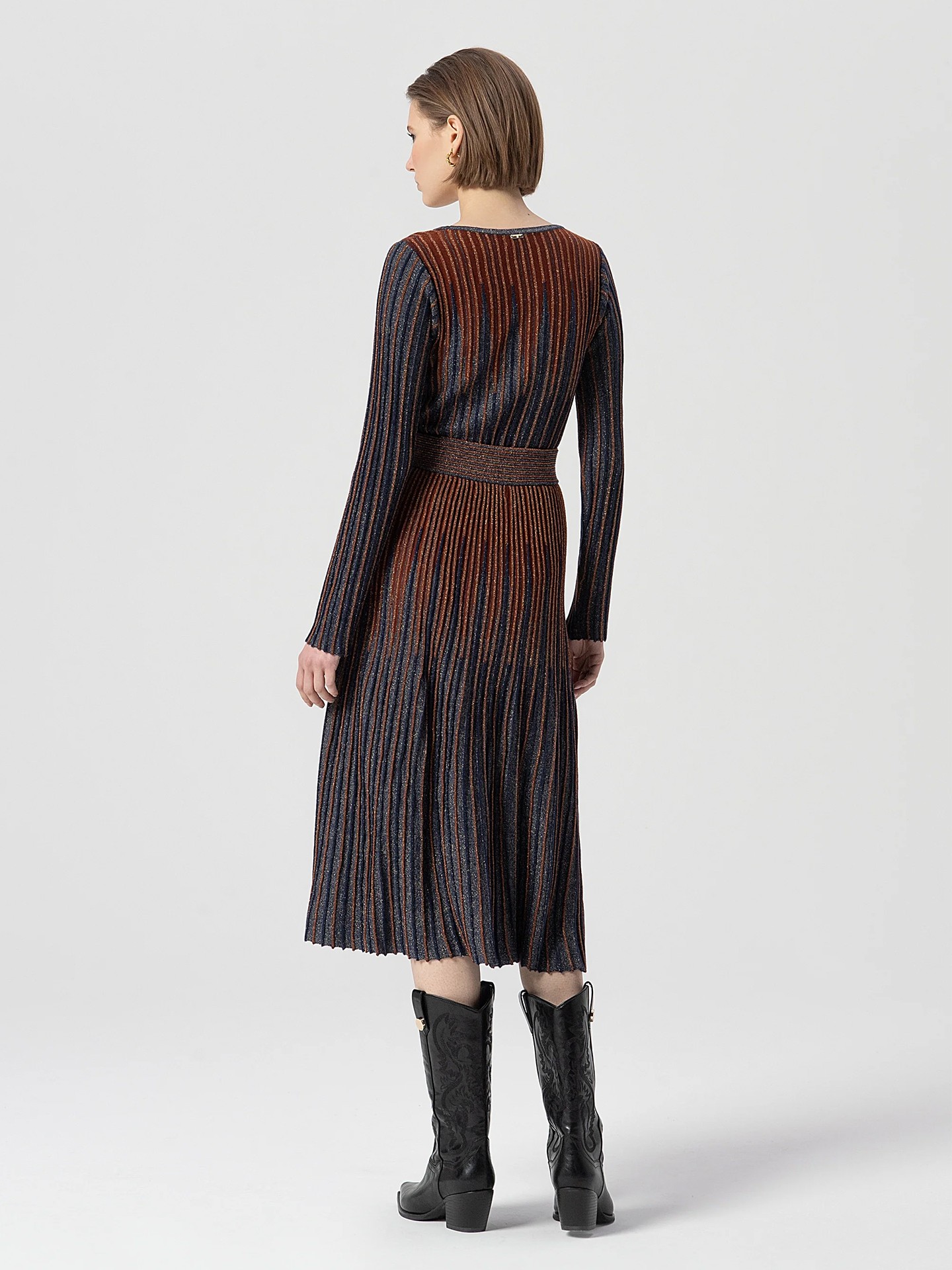 Saia de Malha em Lã e Lurex