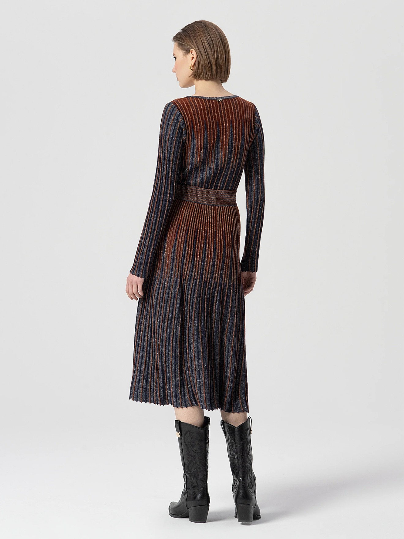 Saia de Malha em Lã e Lurex