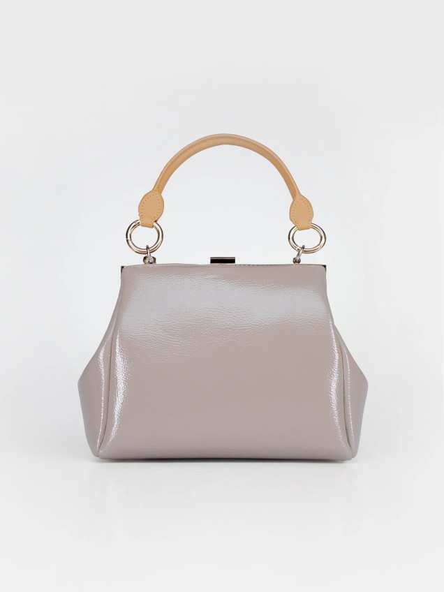 Mala de Mão Estruturada em Efeito Verniz