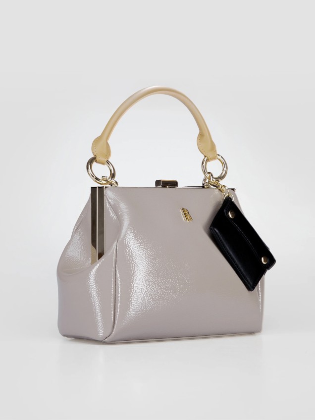 Mala de Mão Estruturada em Efeito Verniz