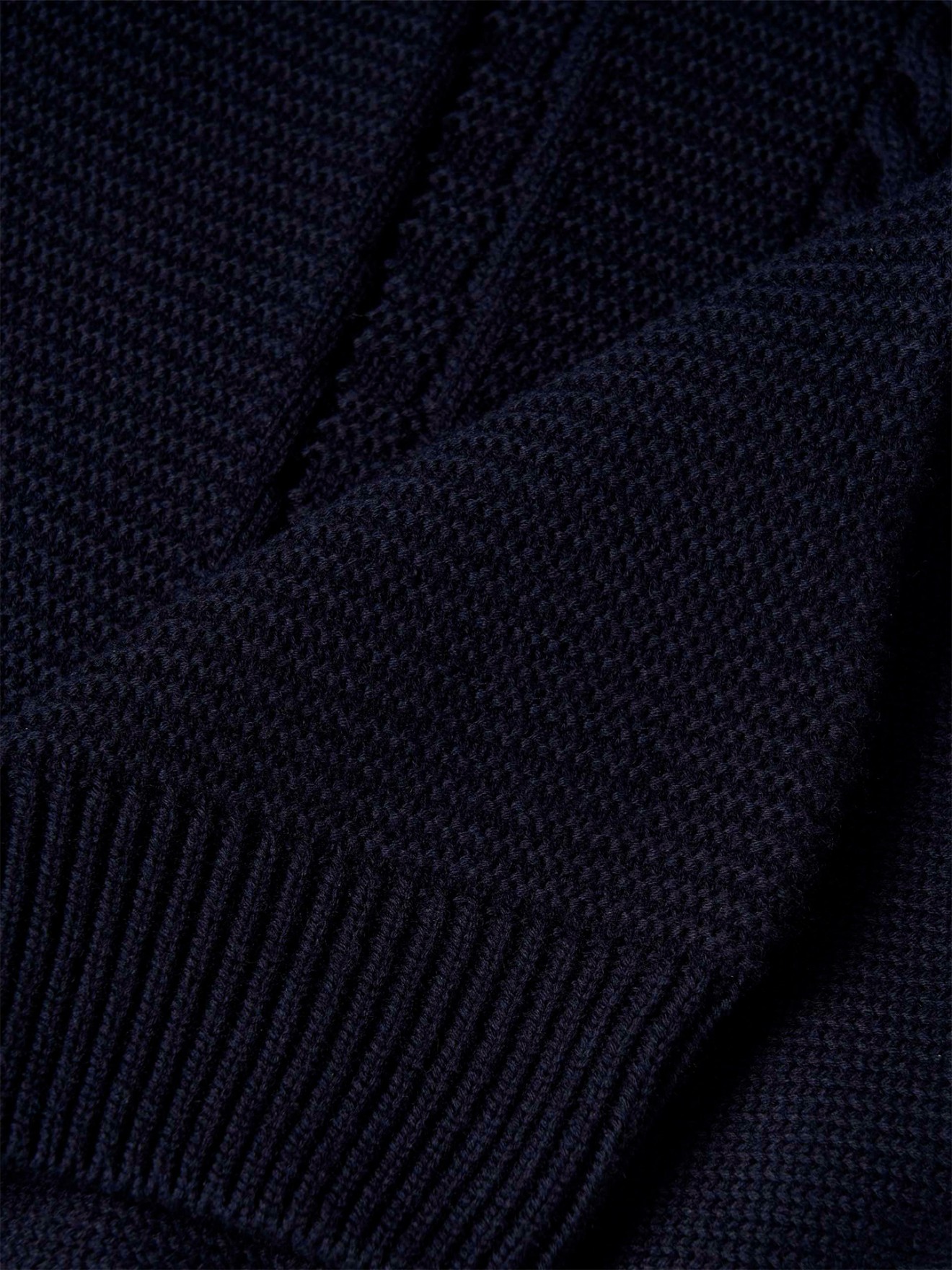 Camisola de Gola Alta em Malha Entranada