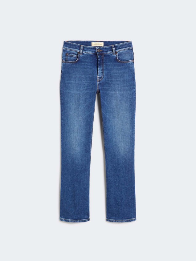 Calças de Ganga Flare Cropped WKDRAPALLO