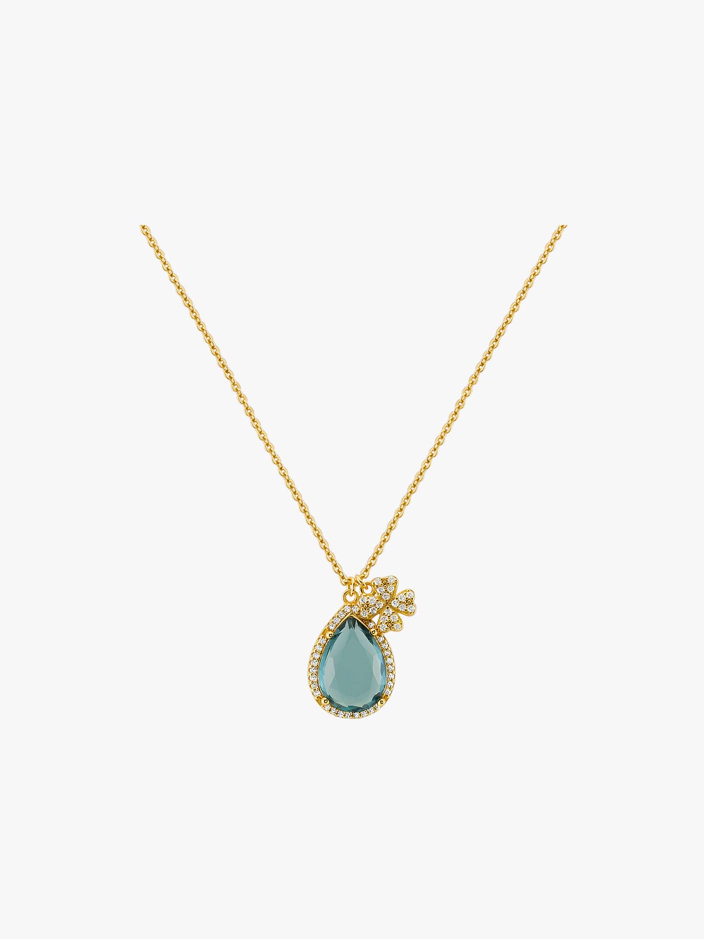 Colar Fun Clover and Blue Stone
