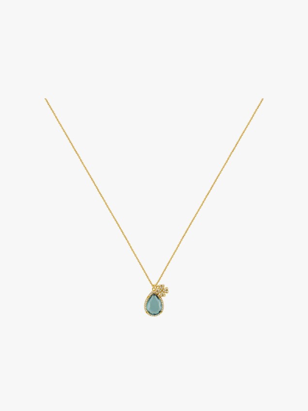 Colar Fun Clover and Blue Stone