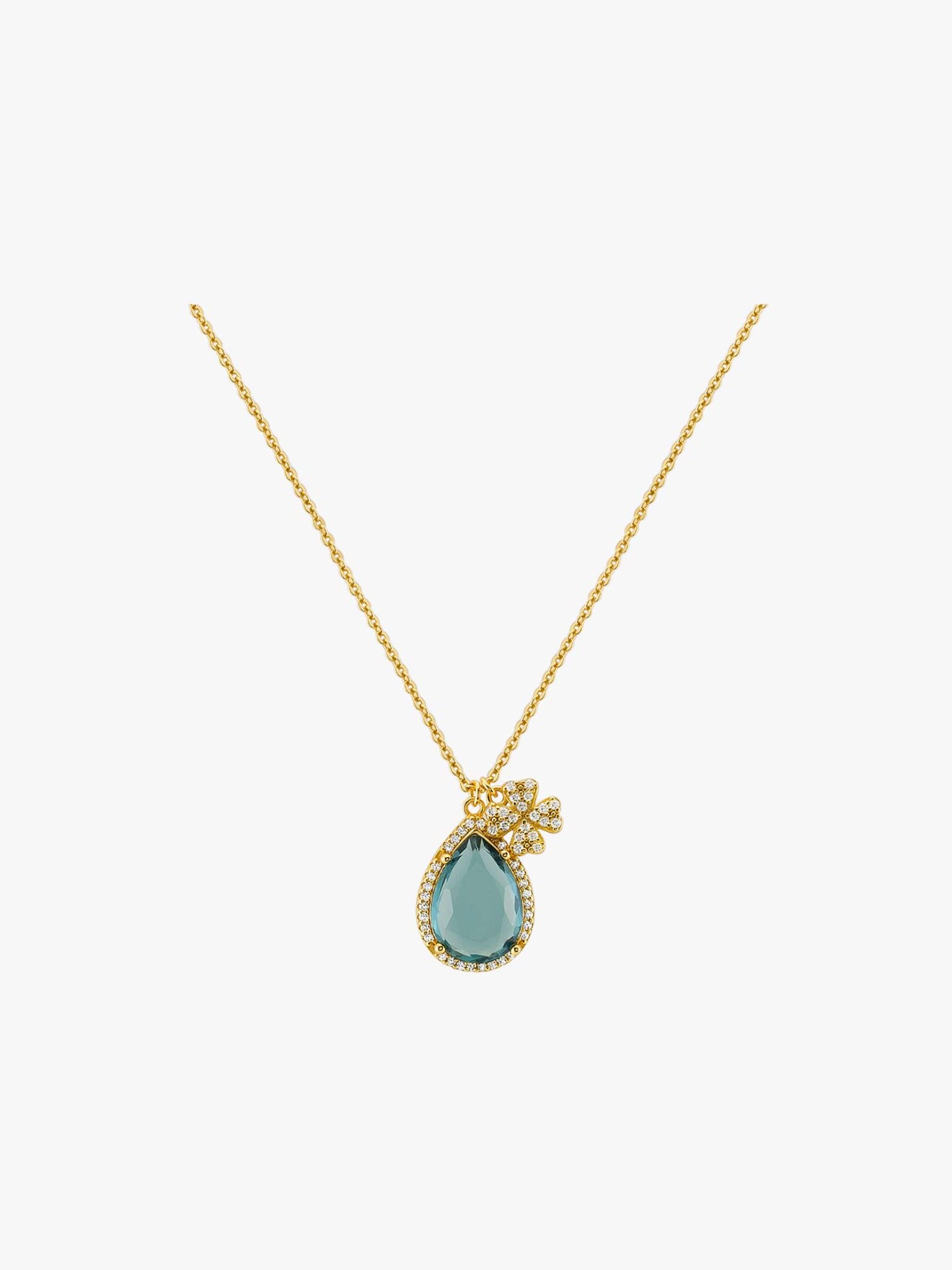 Colar Fun Clover and Blue Stone