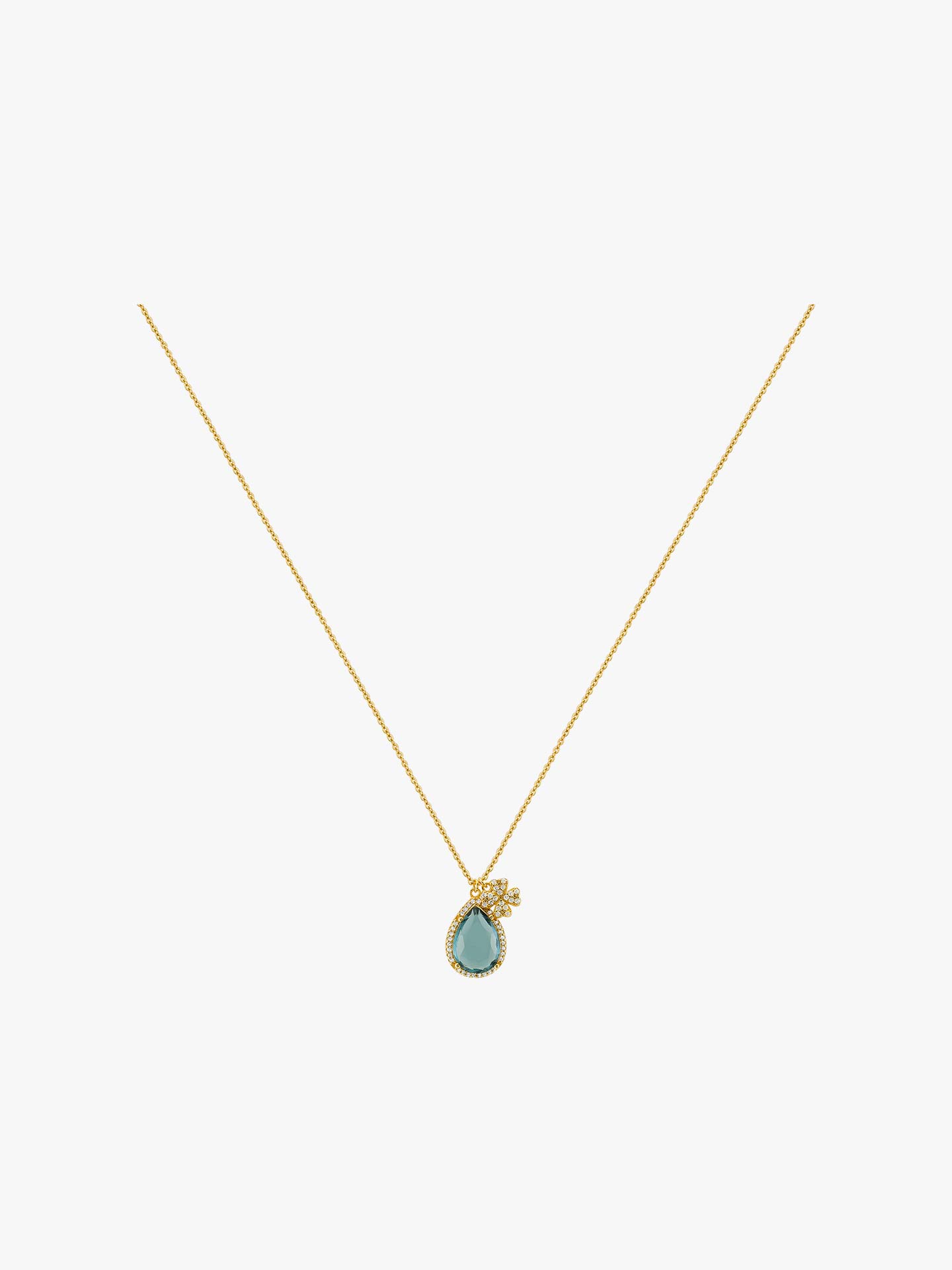 Colar Fun Clover and Blue Stone