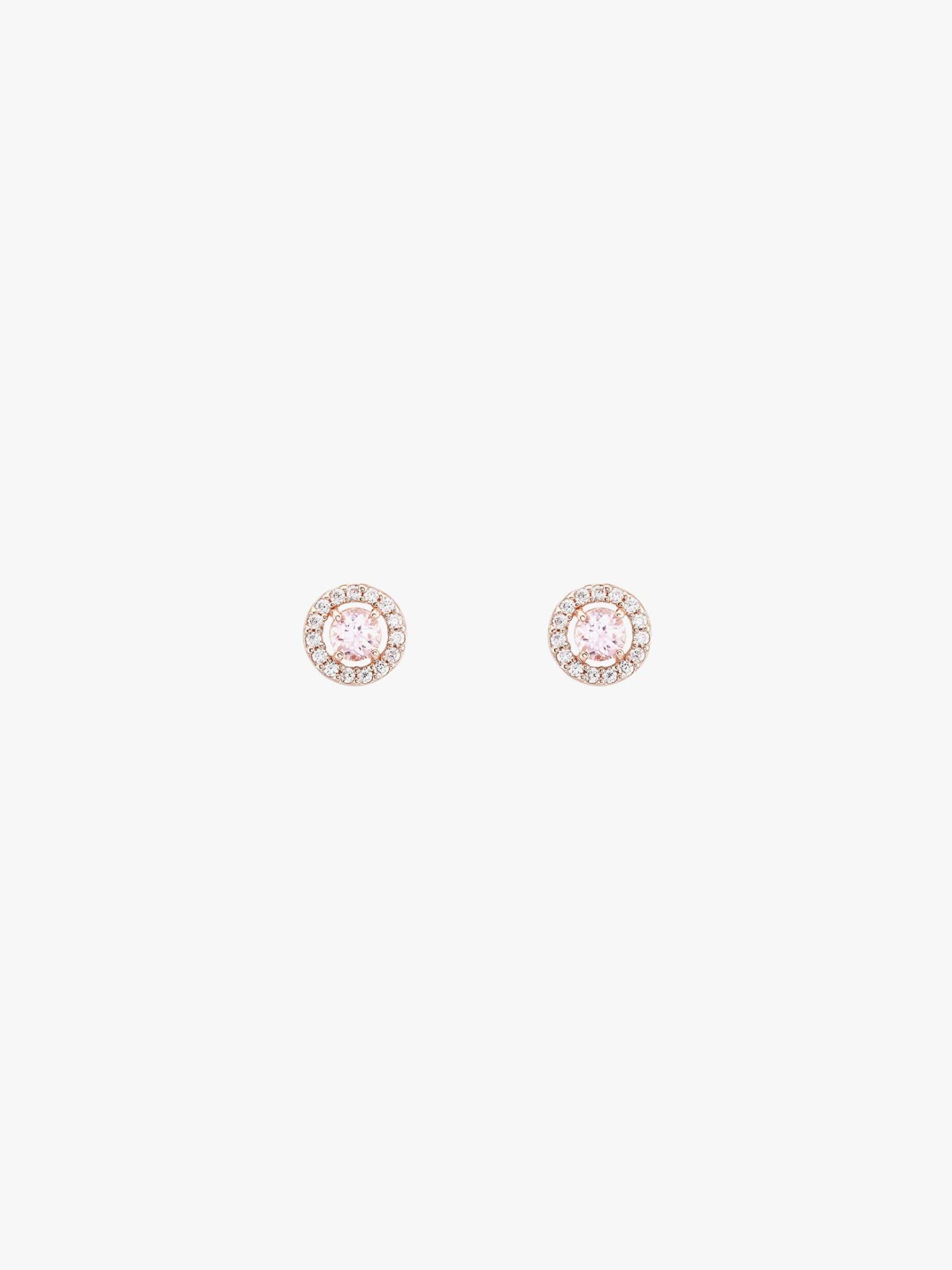 Brincos Love in Rose Solitaire Pink