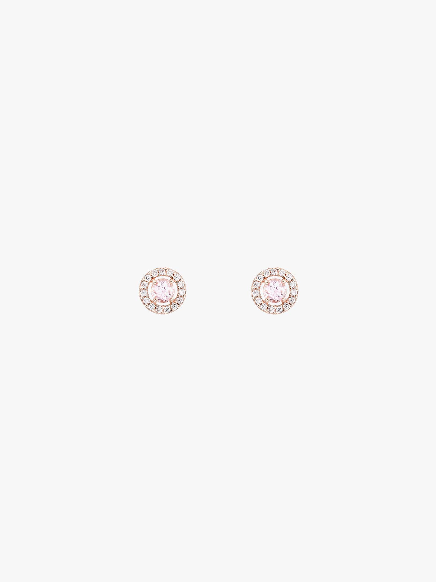 Brincos Love in Rose Solitaire Pink
