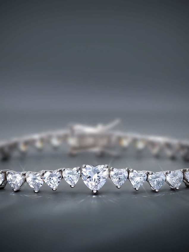Pulseira Party Tennis Heart