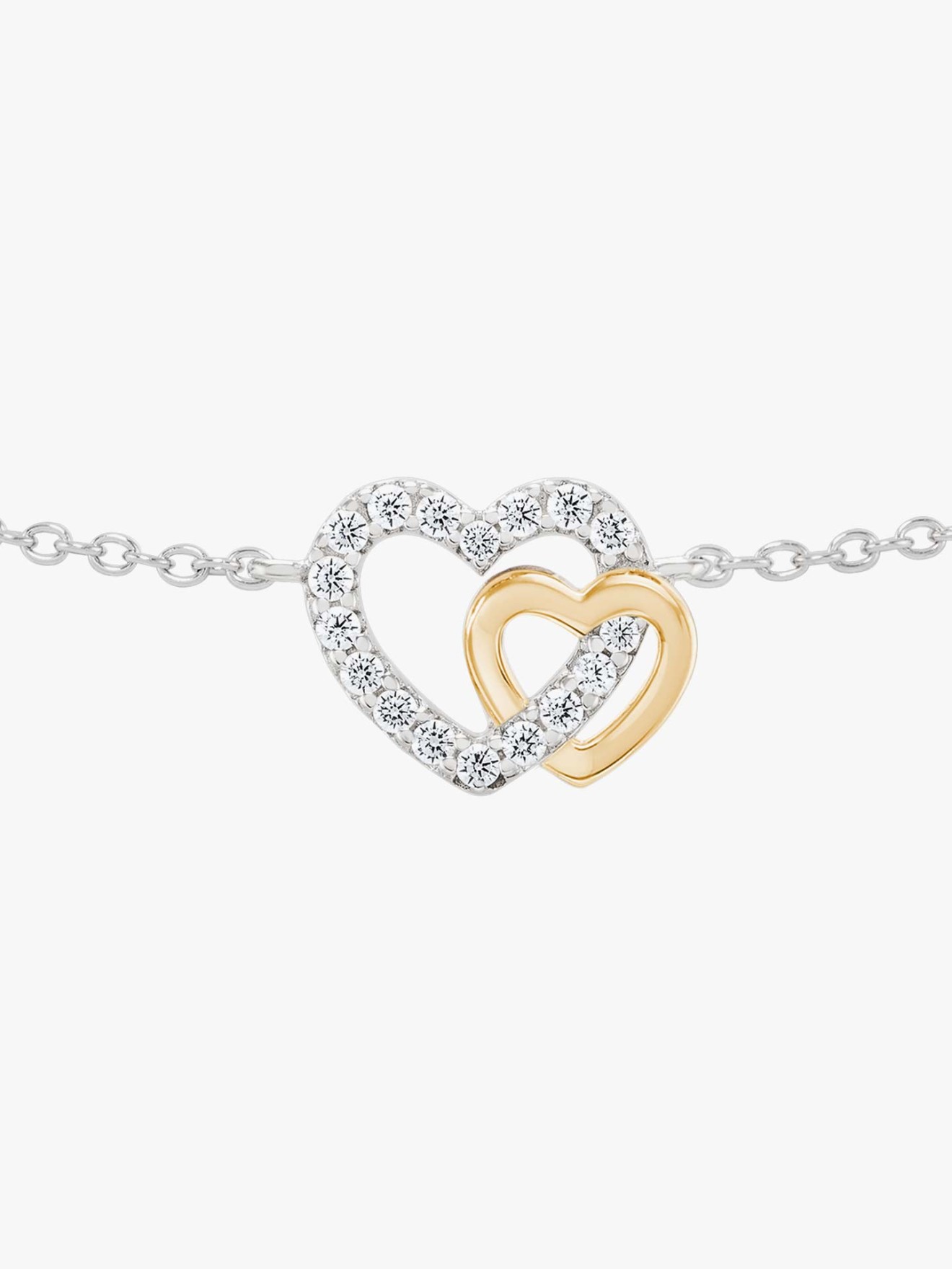 Pulseira Classy Two Hearts Golden