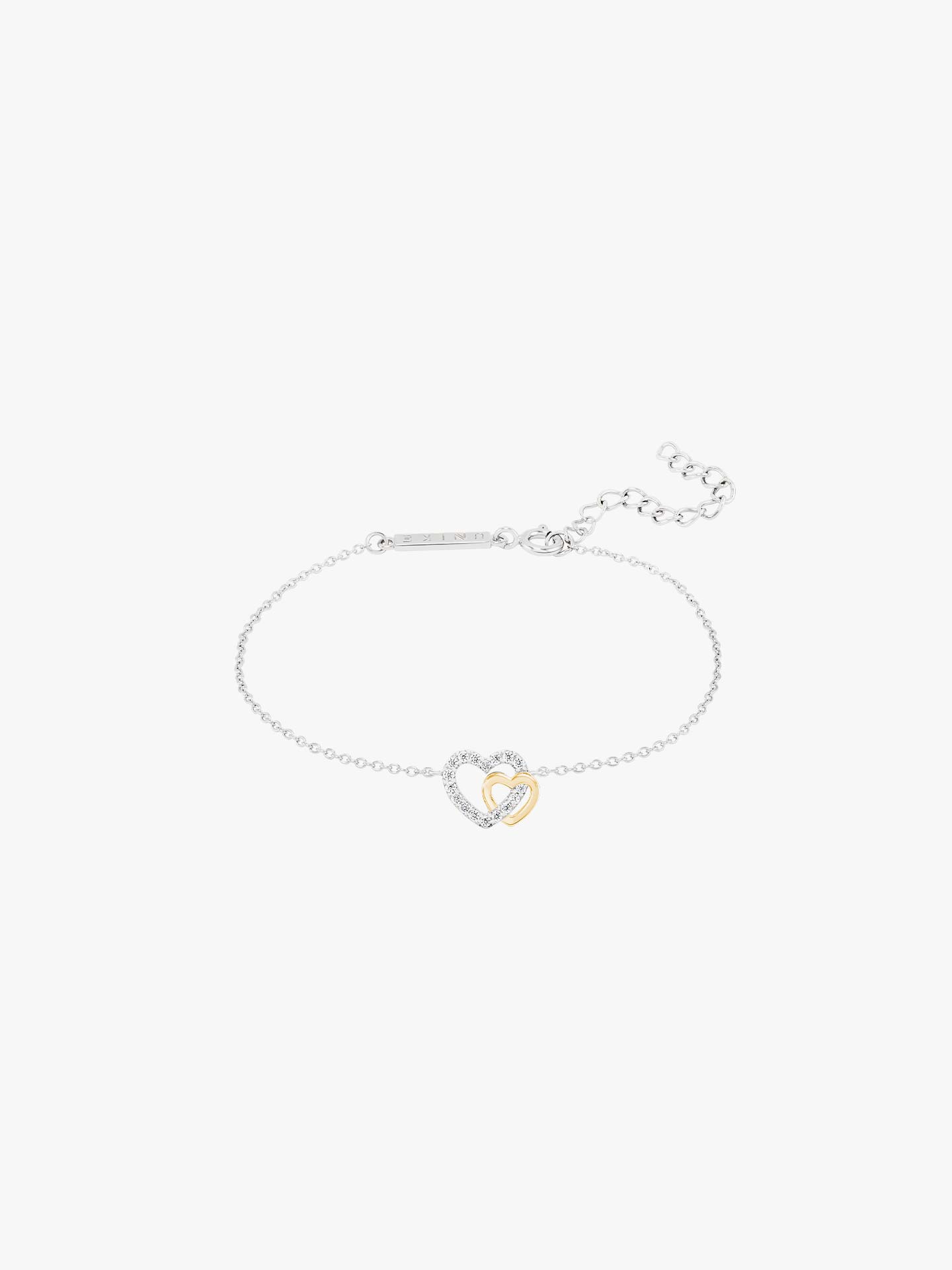 Pulseira Classy Two Hearts Golden